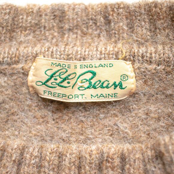 Vintage L.L. Bean Brown 100% Wool Sweater Size S - Picture 5 of 8